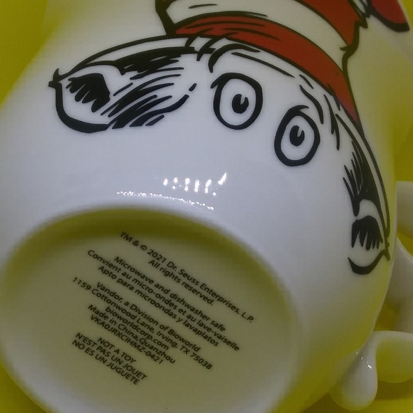 Dr Seuss Cat In The Hat Coffee Cup Mug Think About That - Picture 7 of 8